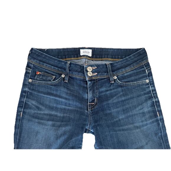 Hudson jeans cropped cuffed straight leg dark wash size 28 - Picture 2 of 9